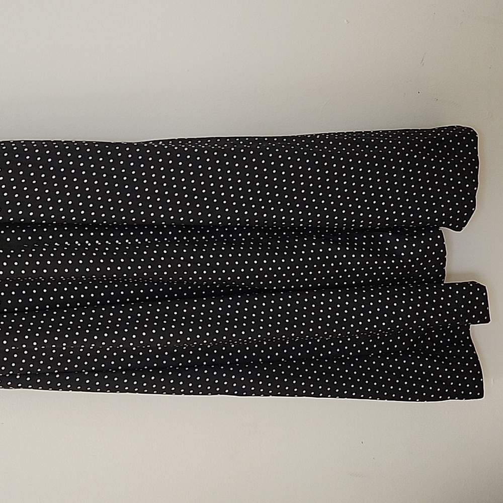 Draper james RSVP Tie Waist Maxi Dress Polca-dot Black ivory Size Large - Picture 9 of 14